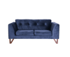 Customform Divano Letto 2 posti in tessuto Willy Violetto