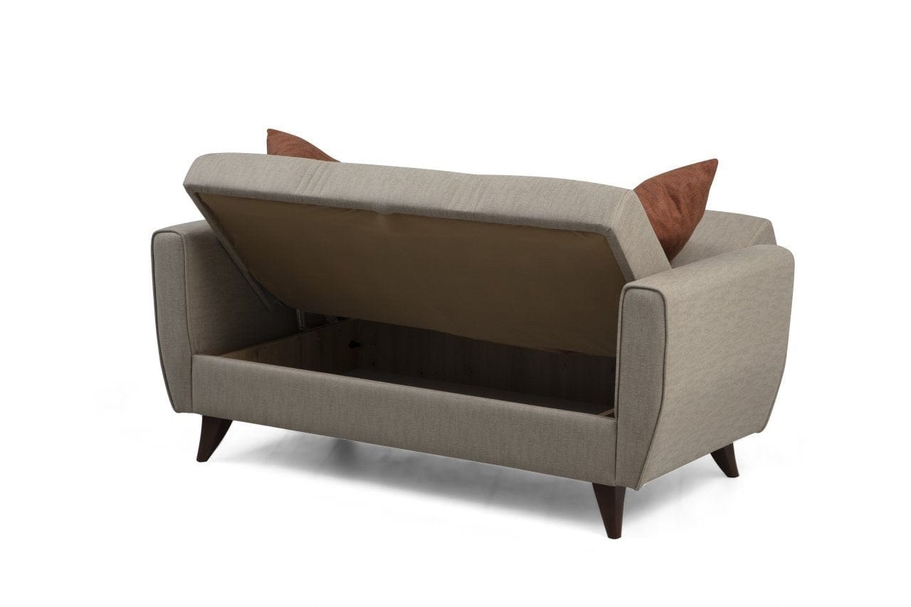 Asir Divano Letto 2 posti in tessuto Zaden Beige