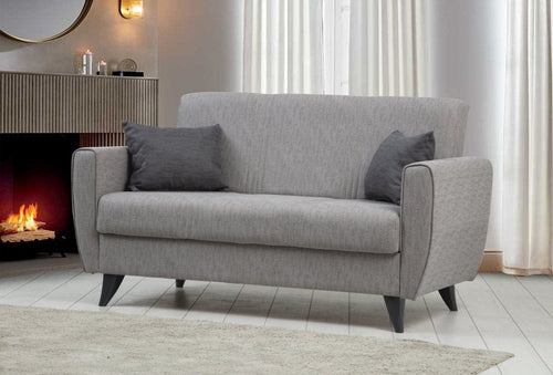 Asir Divano Letto 2 posti in tessuto Zaden Grigio