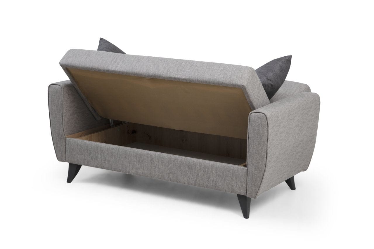 Asir Divano Letto 2 posti in tessuto Zaden Grigio