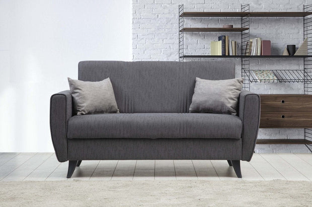 Asir Divano Letto 2 posti in tessuto Zaden Grigio