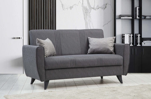 Asir Divano Letto 2 posti in tessuto Zaden Grigio