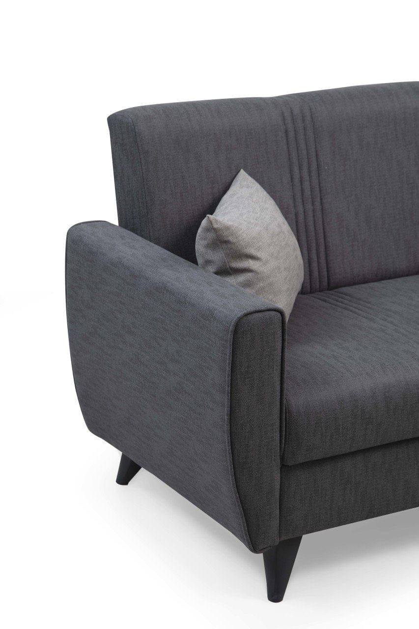 Asir Divano Letto 2 posti in tessuto Zaden Grigio