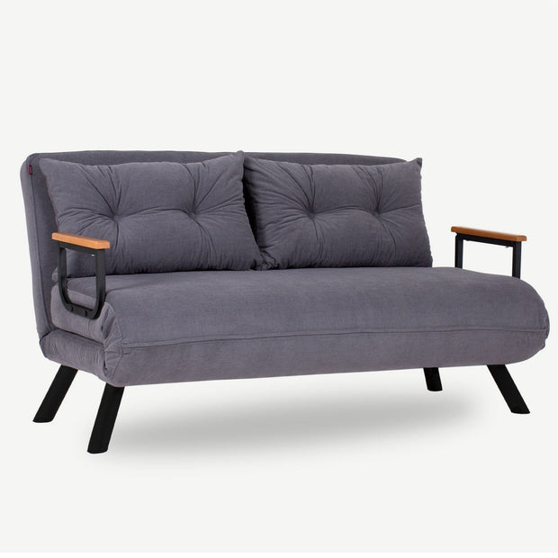 Asir Divano Letto 2 posti in velluto Sando Neutral