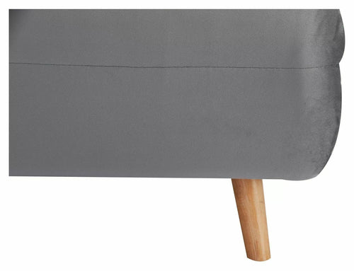 Signal Divano Letto 2 posti in velluto Spike II Grigio