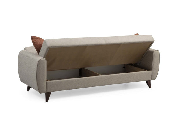 Asir Divano Letto 3 posti in tessuto Alkon Beige