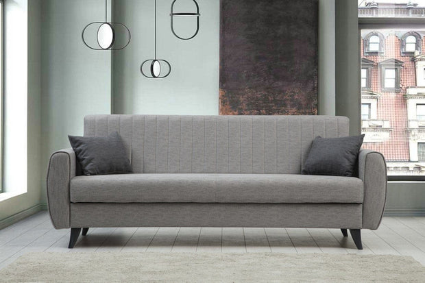 Asir Divano Letto 3 posti in tessuto Alkon Grigio