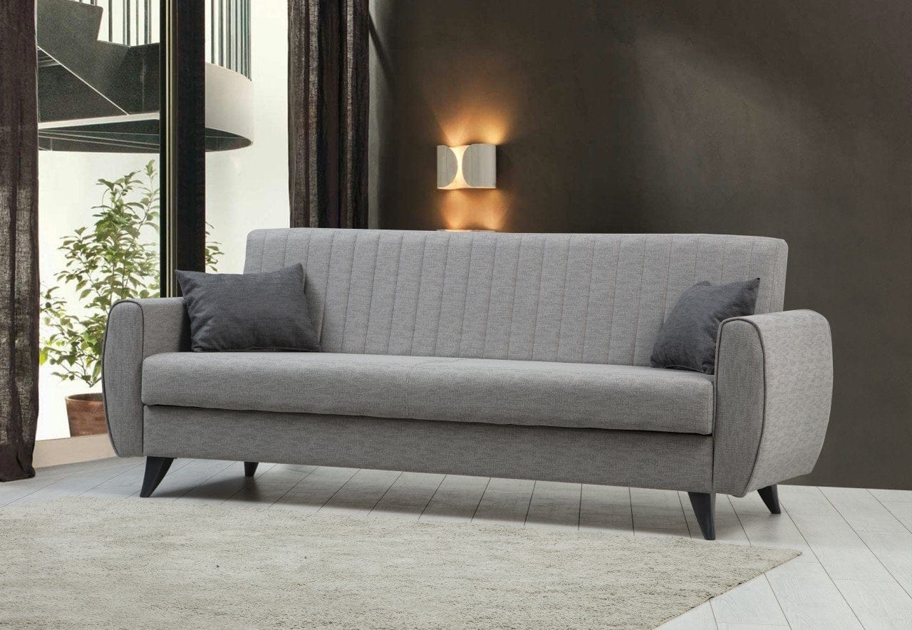 Asir Divano Letto 3 posti in tessuto Alkon Grigio