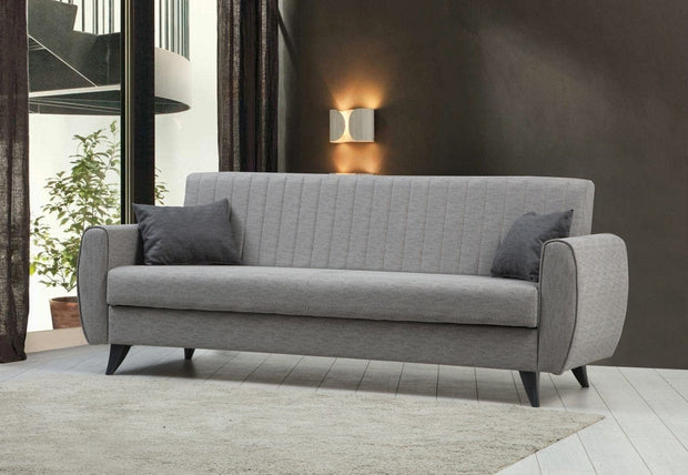 Asir Divano Letto 3 posti in tessuto Alkon Grigio