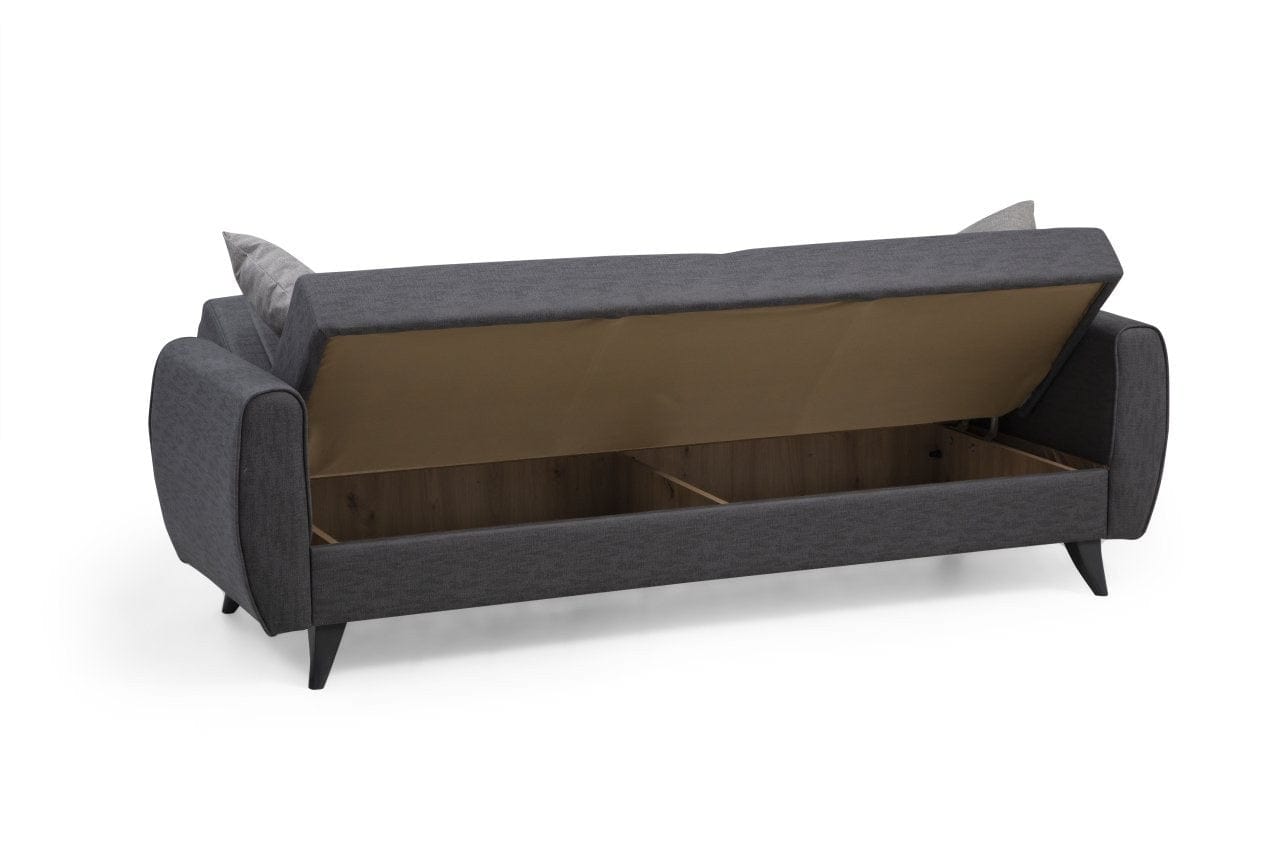Asir Divano Letto 3 posti in tessuto Alkon Grigio