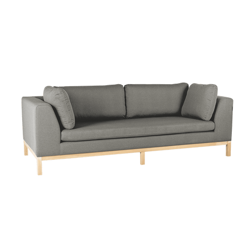 Customform Divano Letto 3 posti in tessuto Ambient Wood Grigio