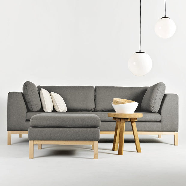 Customform Divano Letto 3 posti in tessuto Ambient Wood Grigio