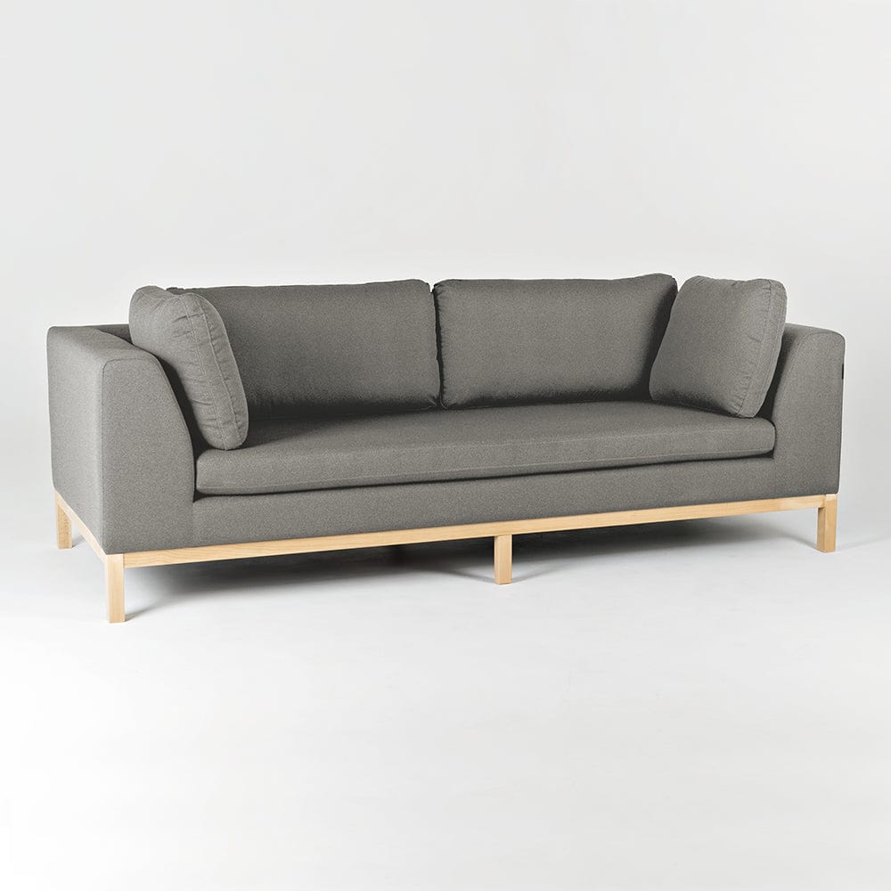 Customform Divano Letto 3 posti in tessuto Ambient Wood Grigio