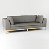 Customform Divano Letto 3 posti in tessuto Ambient Wood Grigio