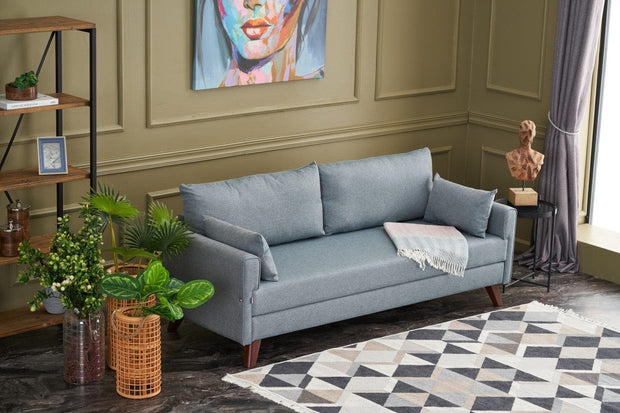 Asir Divano Letto 3 posti in tessuto Bella Blu