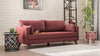 Asir Divano Letto 3 posti in tessuto Bella Bordeaux