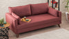 Asir Divano Letto 3 posti in tessuto Bella Bordeaux