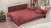 Asir Divano Letto 3 posti in tessuto Bella Bordeaux