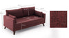 Asir Divano Letto 3 posti in tessuto Bella Bordeaux