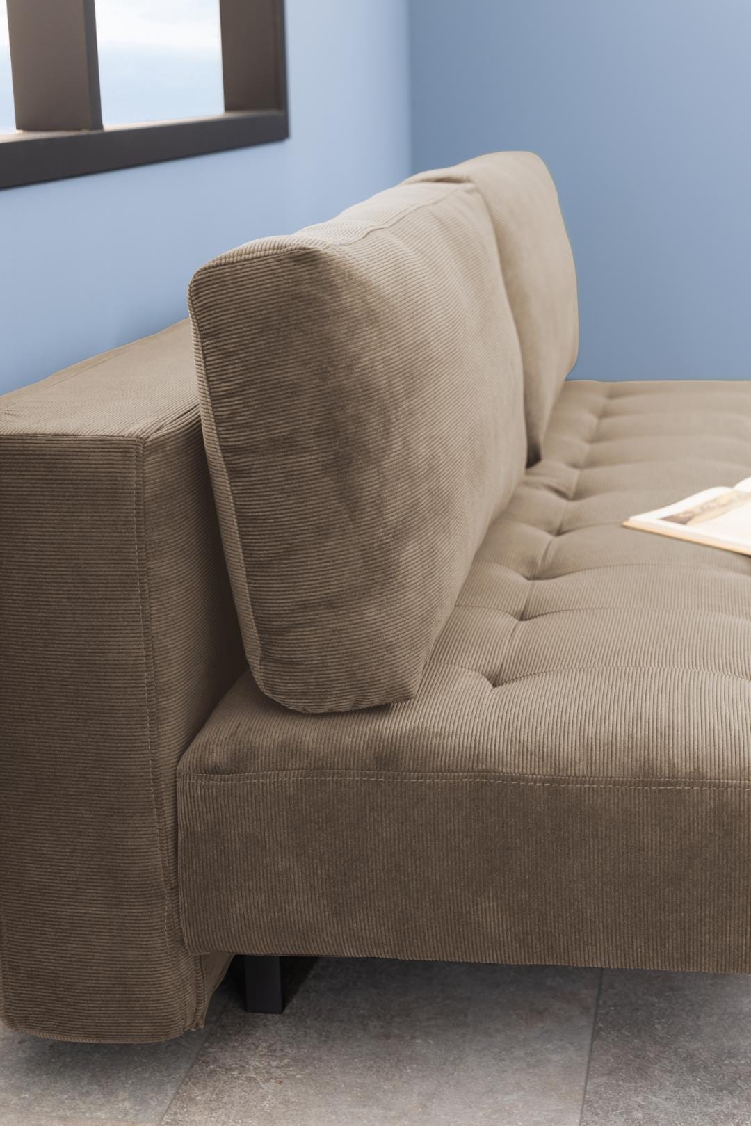 Actona Divano Letto 3 posti in tessuto Blain Beige
