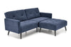 Halmar Divano Letto 3 posti in tessuto Cornelius Blu