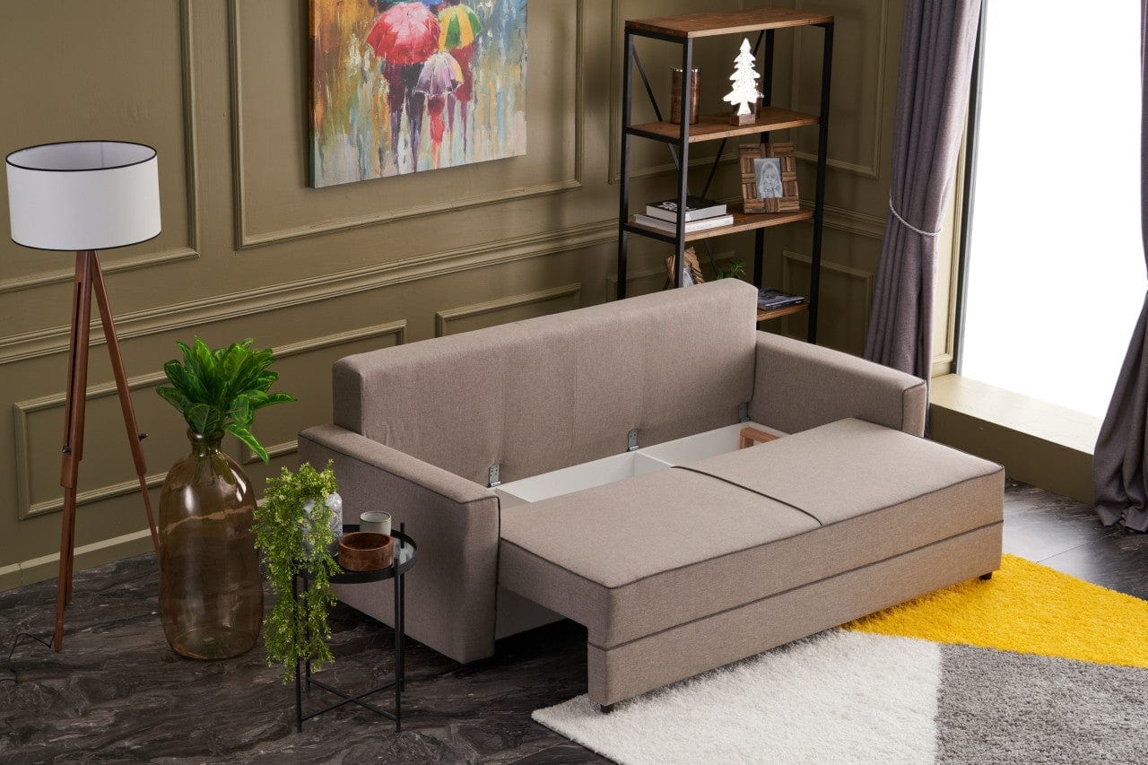 Asir Divano Letto 3 posti in tessuto Ece Crema