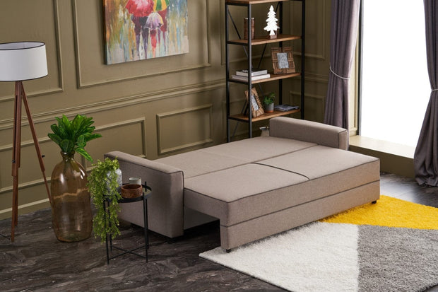 Asir Divano Letto 3 posti in tessuto Ece Crema
