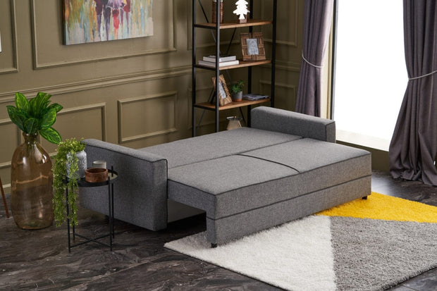 Asir Divano Letto 3 posti in tessuto Ece Grigio