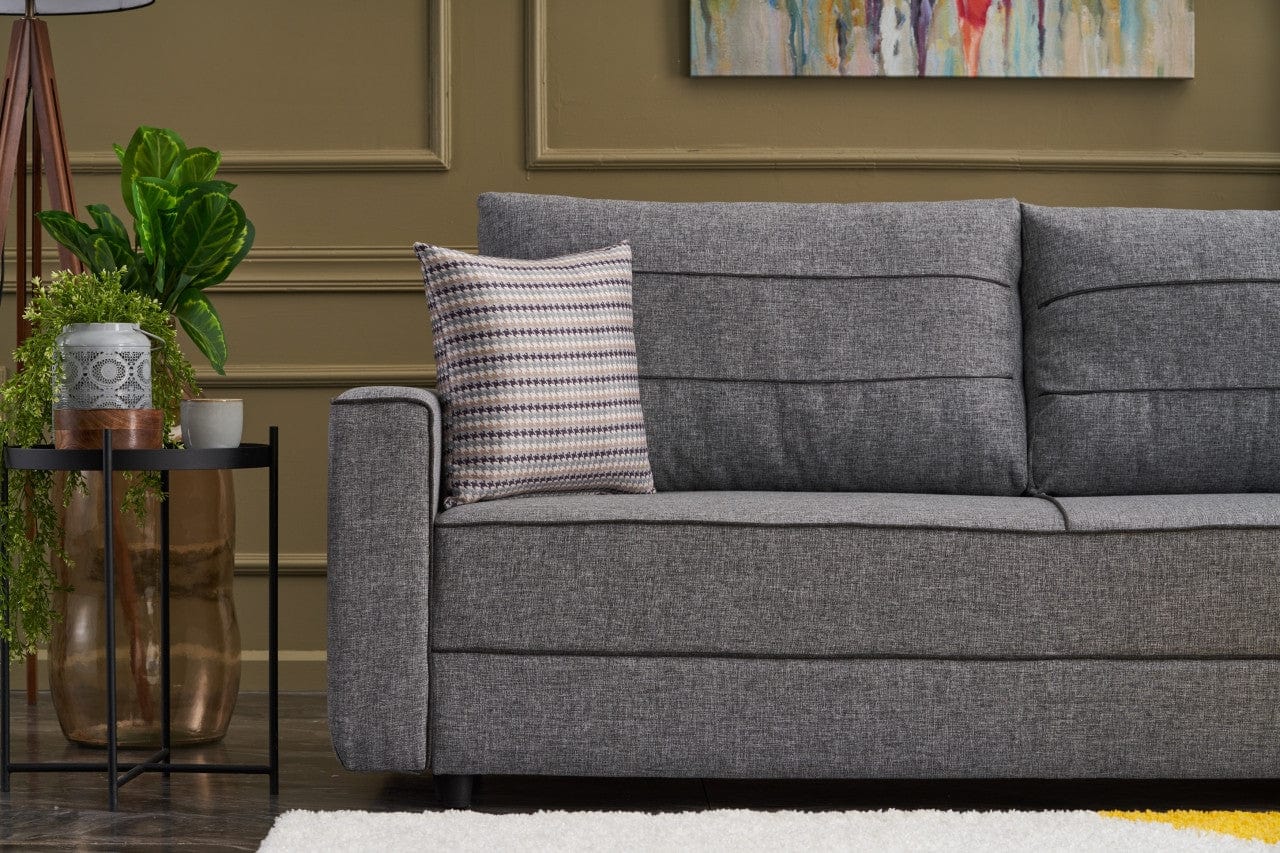 Asir Divano Letto 3 posti in tessuto Ece Grigio