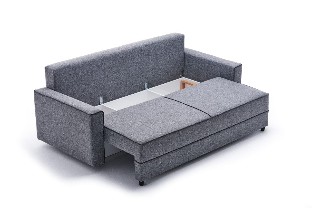 Asir Divano Letto 3 posti in tessuto Ece Grigio
