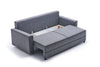 Asir Divano Letto 3 posti in tessuto Ece Grigio