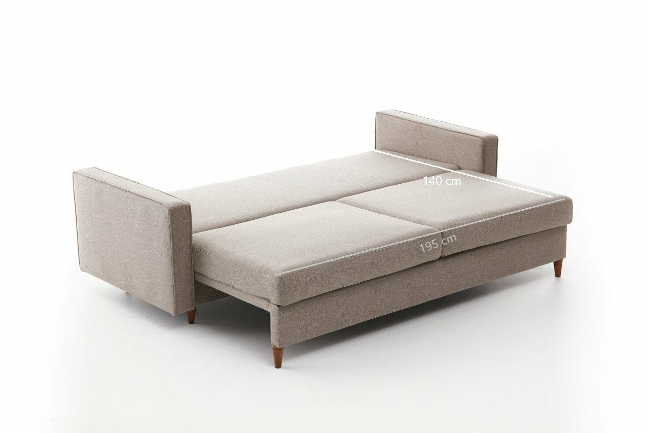 Divano Letto 3 posti in tessuto Eva Crema (7)