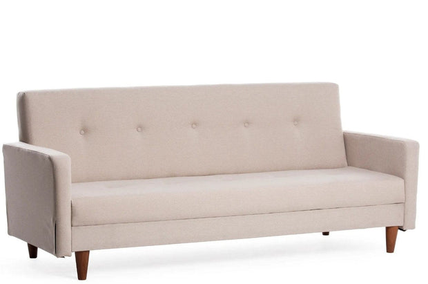 Asir Divano Letto 3 posti in tessuto Hiko Crema