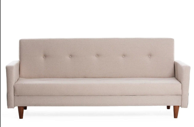 Asir Divano Letto 3 posti in tessuto Hiko Crema