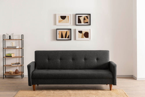 Asir Divano Letto 3 posti in tessuto Hiko Grigio