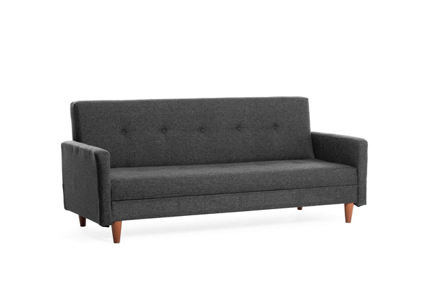 Asir Divano Letto 3 posti in tessuto Hiko Grigio