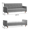 Asir Divano Letto 3 posti in tessuto Hiko Grigio