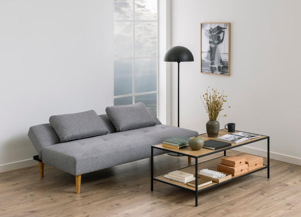 Actona Divano Letto 3 posti in tessuto Lucca Grigio