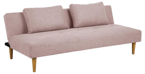 Actona Divano Letto 3 posti in tessuto Lucca Rosa