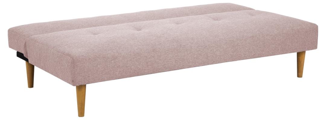 Actona Divano Letto 3 posti in tessuto Lucca Rosa