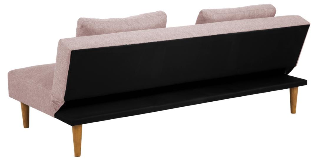 Actona Divano Letto 3 posti in tessuto Lucca Rosa