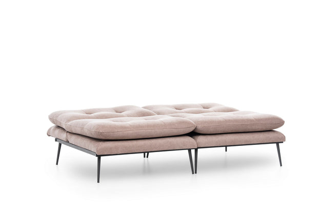 Asir Divano Letto 3 posti in tessuto Martin Cappuccino