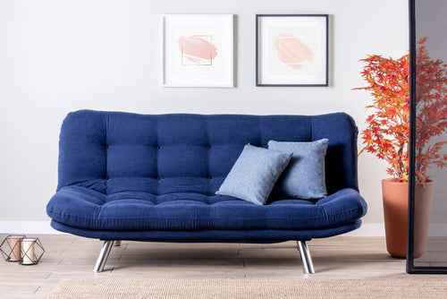 Asir Divano Letto 3 posti in tessuto Misa Blu