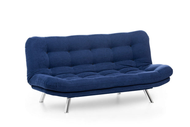 Asir Divano Letto 3 posti in tessuto Misa Blu