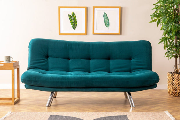 Asir Divano Letto 3 posti in tessuto Misa Blu