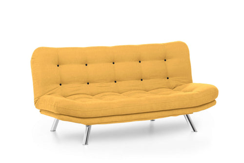 Asir Divano Letto 3 posti in tessuto Misa Giallo