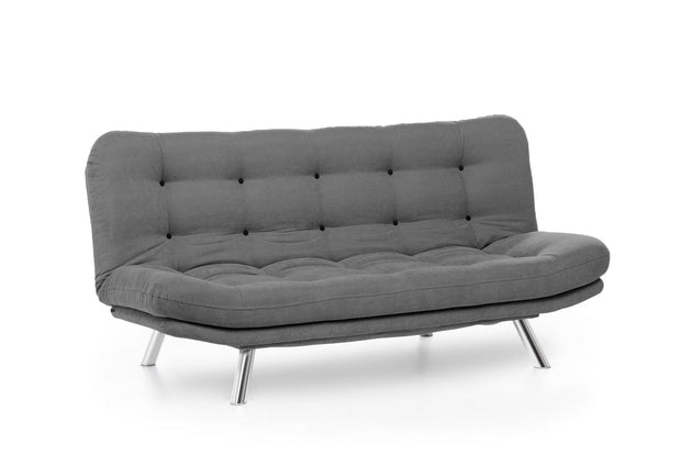 Asir Divano Letto 3 posti in tessuto Misa Grigio