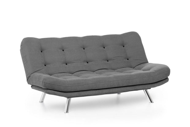 Asir Divano Letto 3 posti in tessuto Misa Grigio