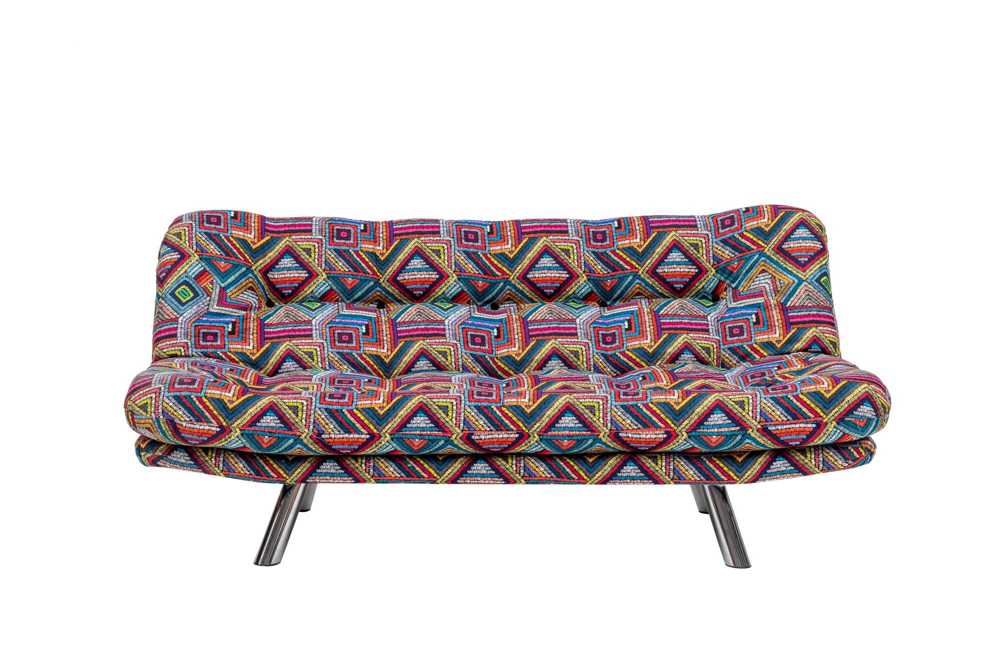 Asir Divano Letto 3 posti in tessuto Misa Multicolore