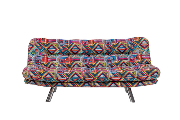 Asir Divano Letto 3 posti in tessuto Misa Multicolore